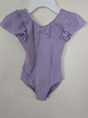 Bloch Lavender Flutter-Sleeve Dance Leotard